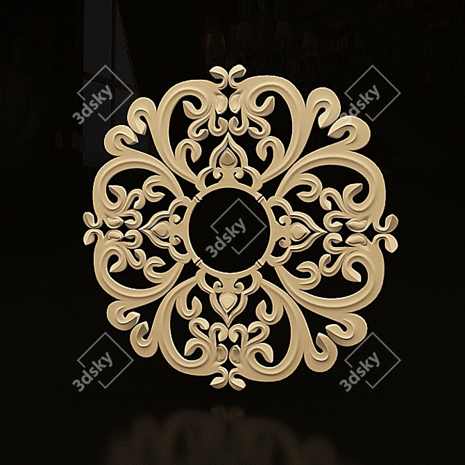Ceiling Medallion  Elegant Decor for Your Home 3D model image 1