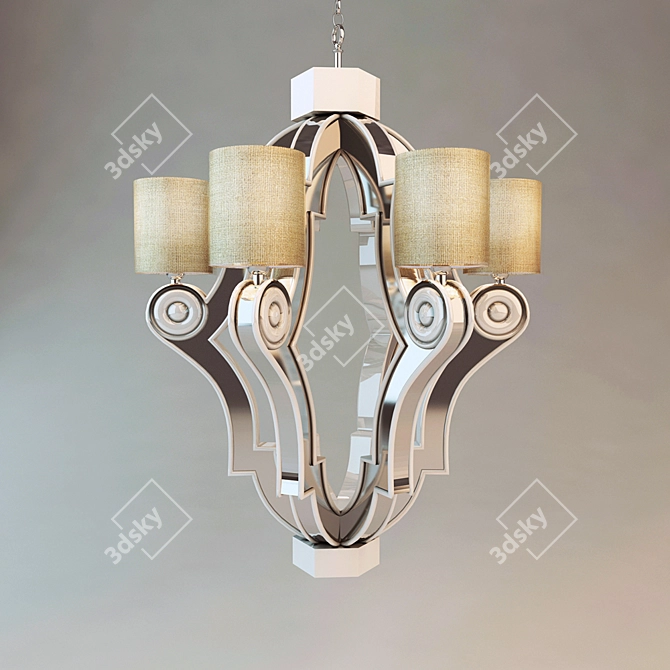 Elegant Avila Chandelier: Radiant Beauty 3D model image 1