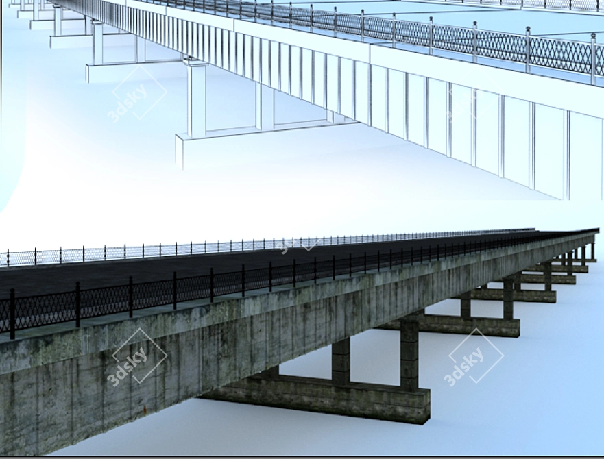 Adjustable Texture Bridge 3D model image 1