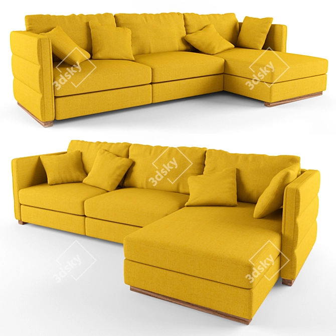 Title: City Sofa: Classic Comfort & Style 3D model image 1