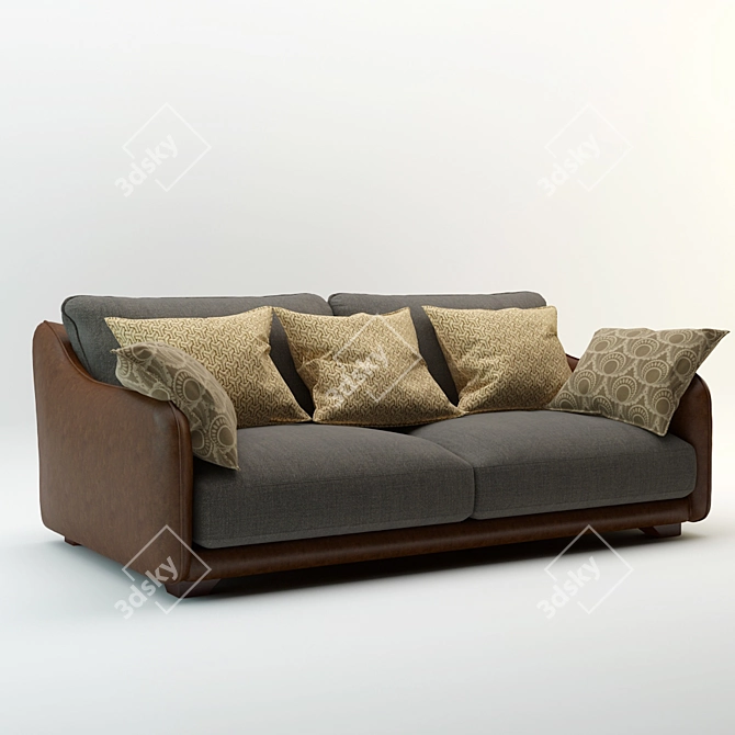 Elegant Fusion: LaFayeth Sofa 3D model image 1