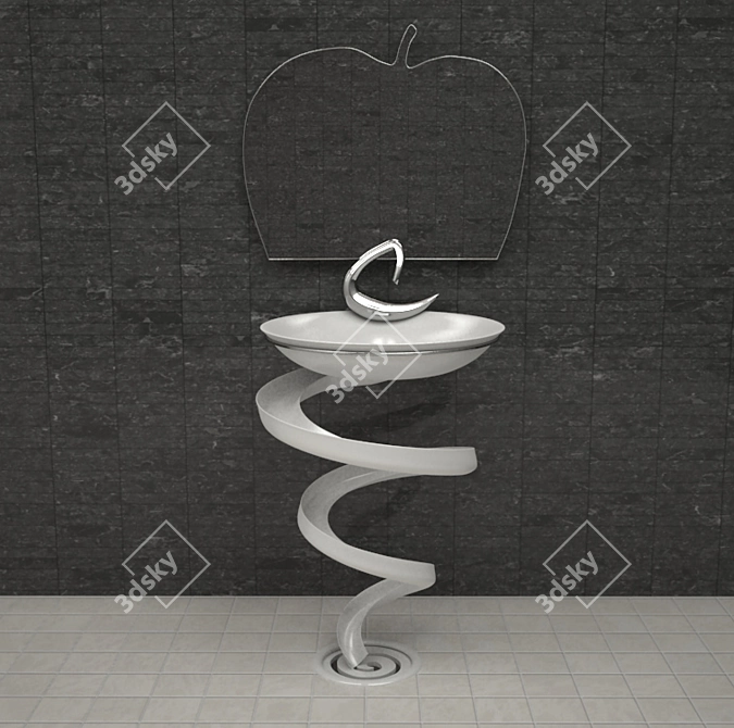 Sleek Designer Sink | Functional & Stylish 3D model image 3