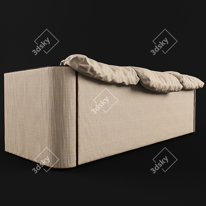 Cozy Fabric Sasamiado Sofa 3D model image 3