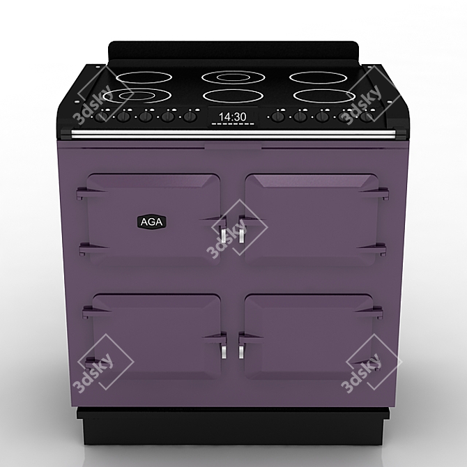 AGA S-Series Six-Four: Efficient Electric Stove 3D model image 1