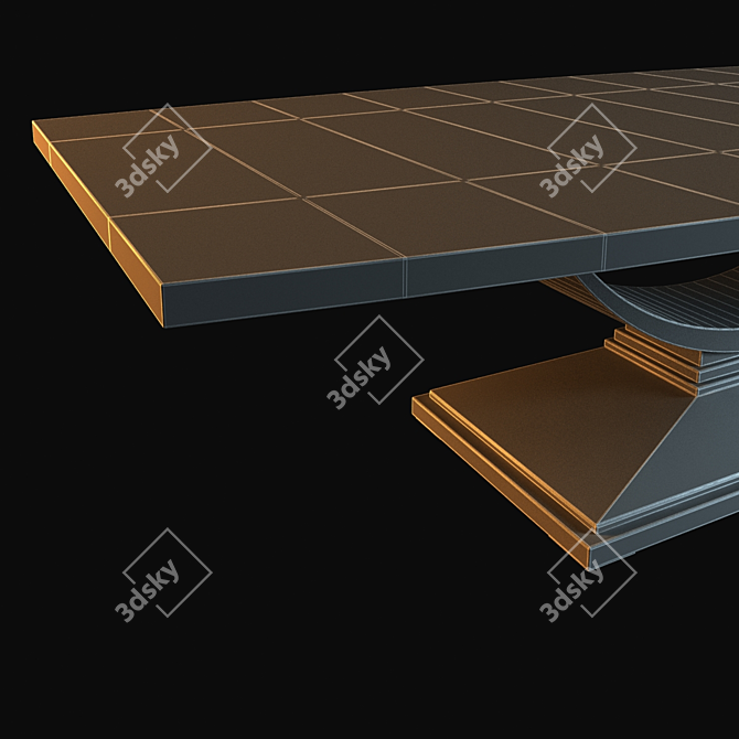 Decodieci Colombo Stile: Elegant 310x140cm Dining Table 3D model image 3