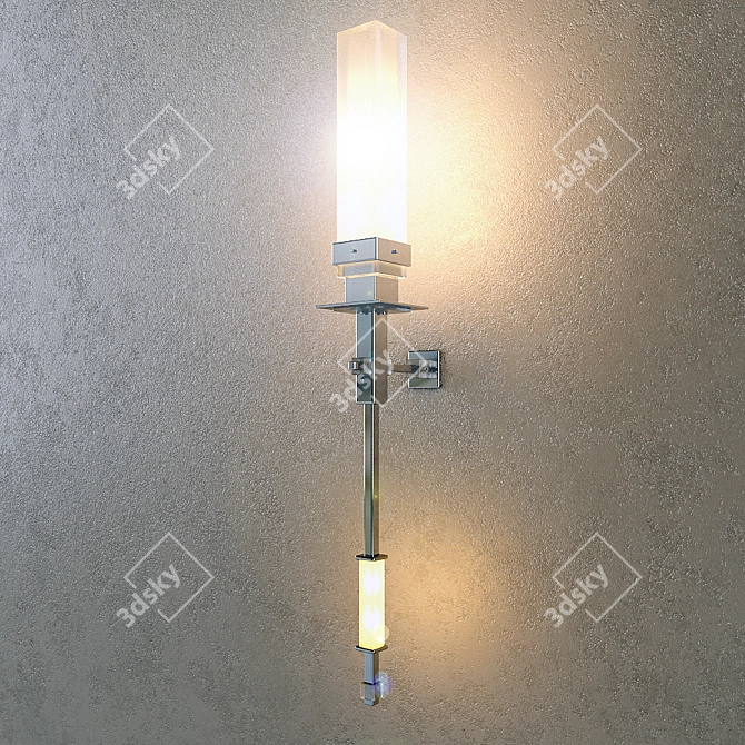 Sleek Wall Illuminator 3D model image 1