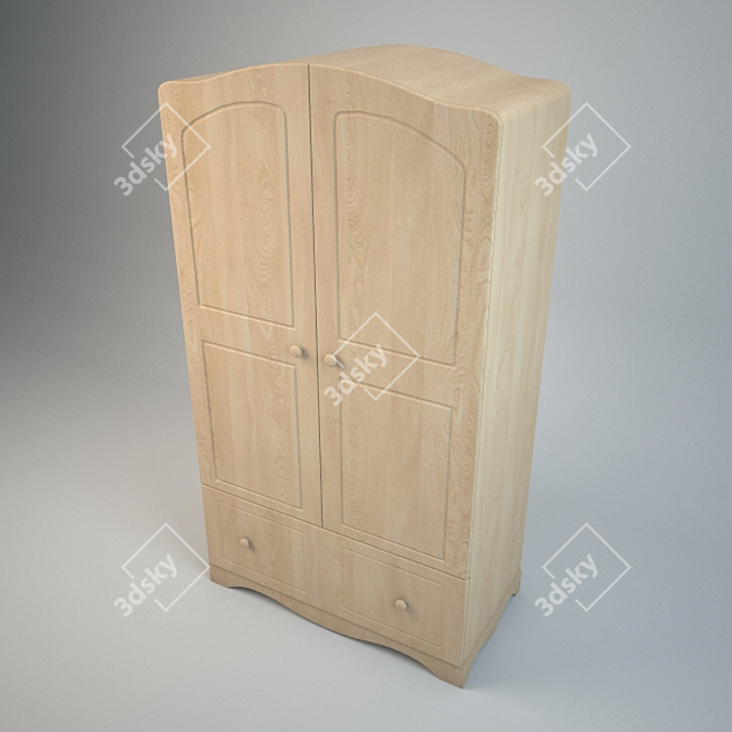 Nursery Wardrobe: Stylish Storage 3D model image 1