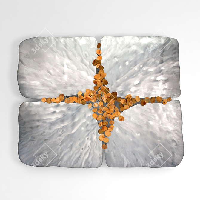 Abstract Metal Wall Art 3D model image 1