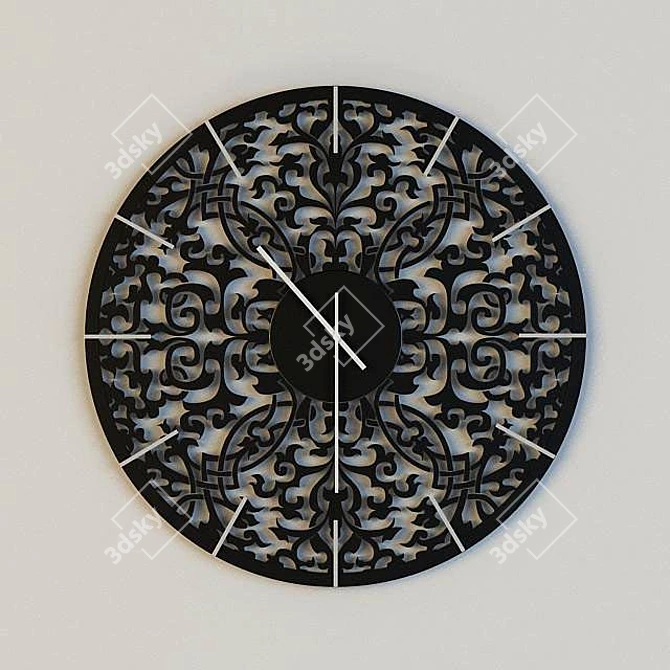 Elegant Wall Clocks - R-150mm 3D model image 1