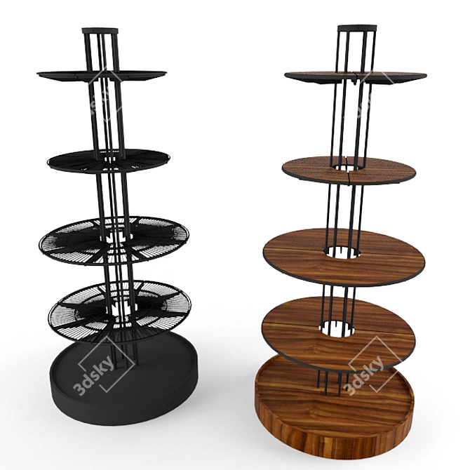 Round Island Gondola Shelf 3D model image 1