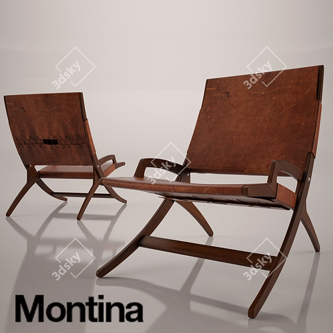 Elegant Montina Lord Jim Chair 3D model image 1