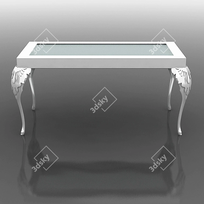 Elegant Minimal Baroque Table 3D model image 1