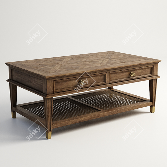 Sleek Monty Coffee Table by Gramercy 3D model image 1