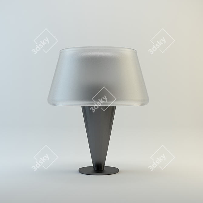 Frosted Glass Candle Lamp 3D model image 1