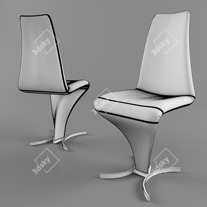 Sleek Italia Betty Chair 3D model image 2