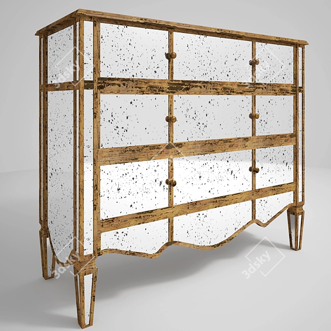 Elegant Vintage Dresser 3D model image 1