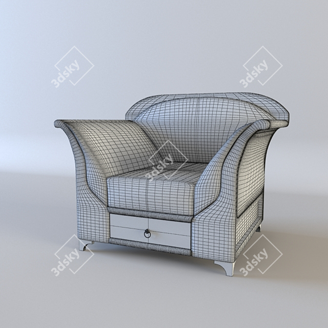 ErgoComfort Lounge Chair 3D model image 2