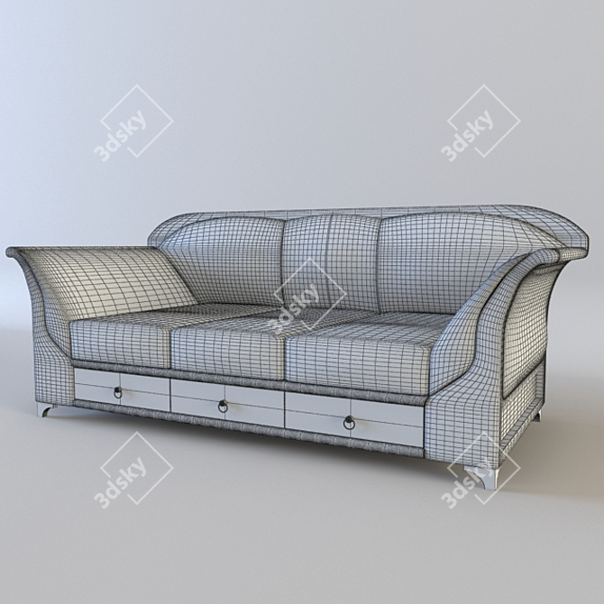 ComfortLuxe Sofa 3D model image 2