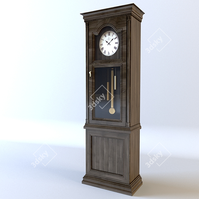 Elegant Floor Timepiece 3D model image 1