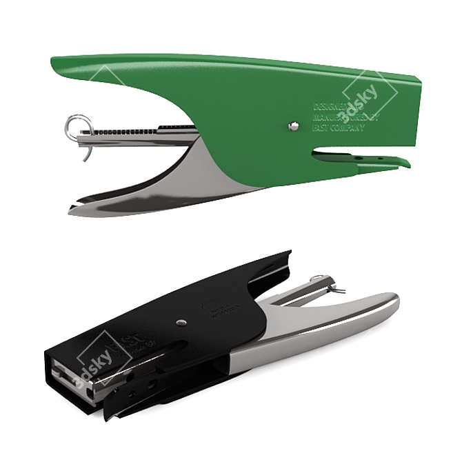 Sleek Metal Stapler 3D model image 1