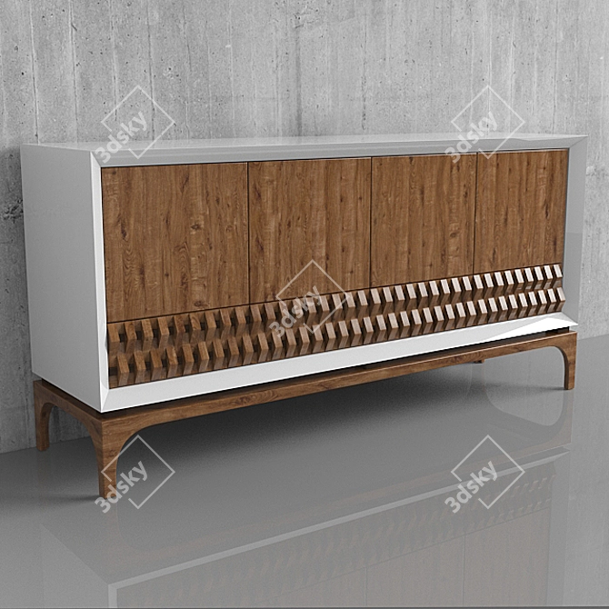 Campechana Locker: Elegant & Functional 3D model image 1