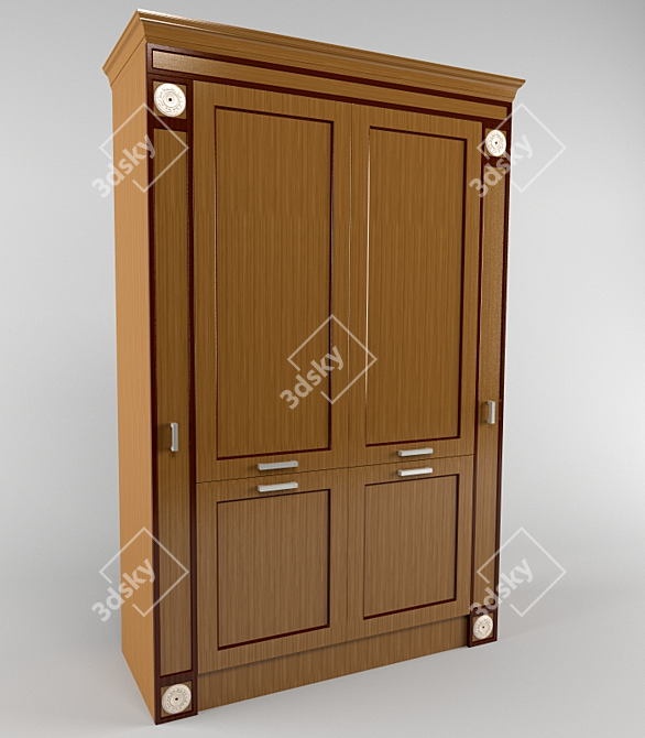 Sleek Kitchen Cabinet 3D model image 1
