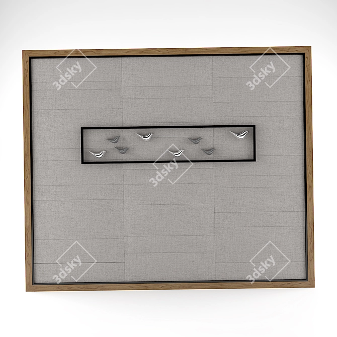 Sleek Wall Panel Kit 3D model image 1