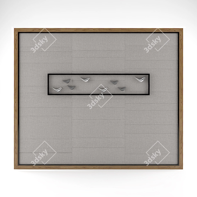 Sleek Wall Panel Kit 3D model image 2