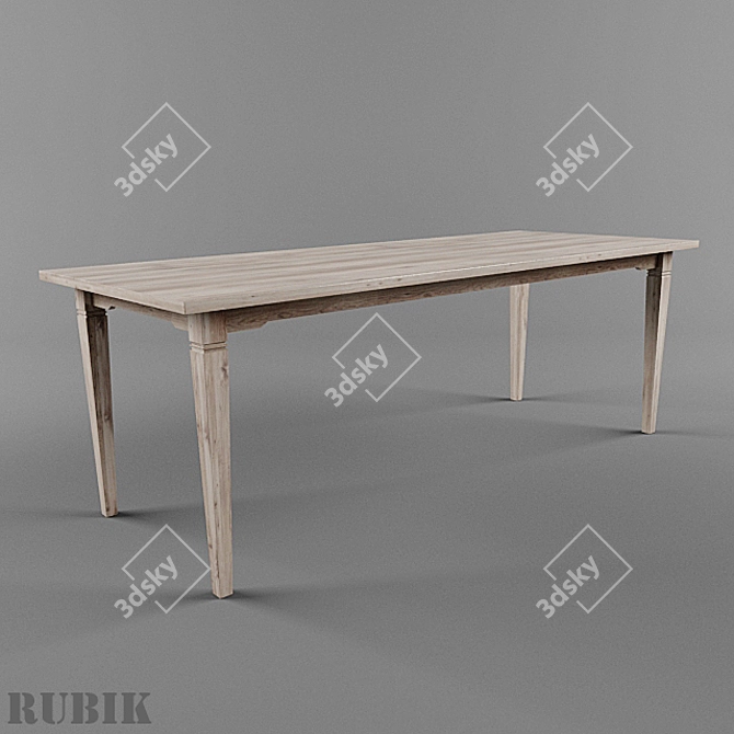 Modern Loft Style Table - Rustic Industrial Texture 3D model image 1