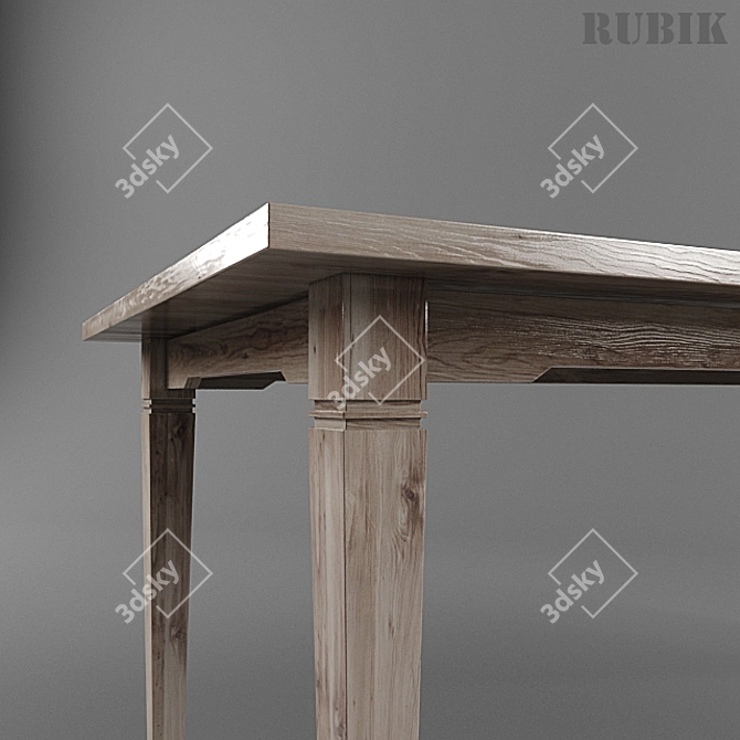 Modern Loft Style Table - Rustic Industrial Texture 3D model image 2