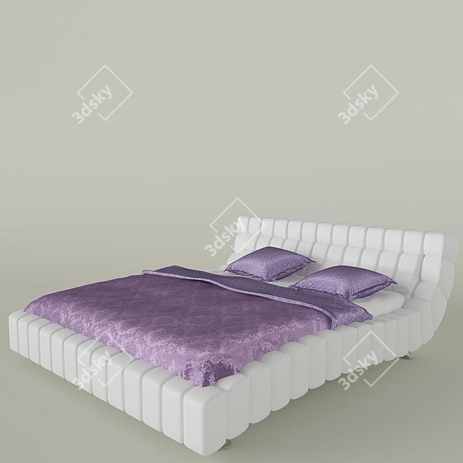Hoff Brooklyn Bed - Sleek and Spacious 3D model image 1