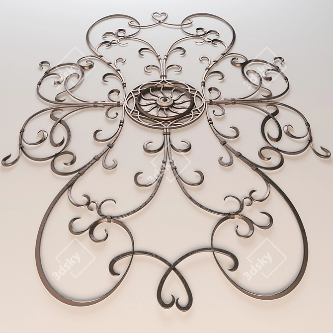 Title: Hammered Minka Lavery Ceiling Medallion 3D model image 2