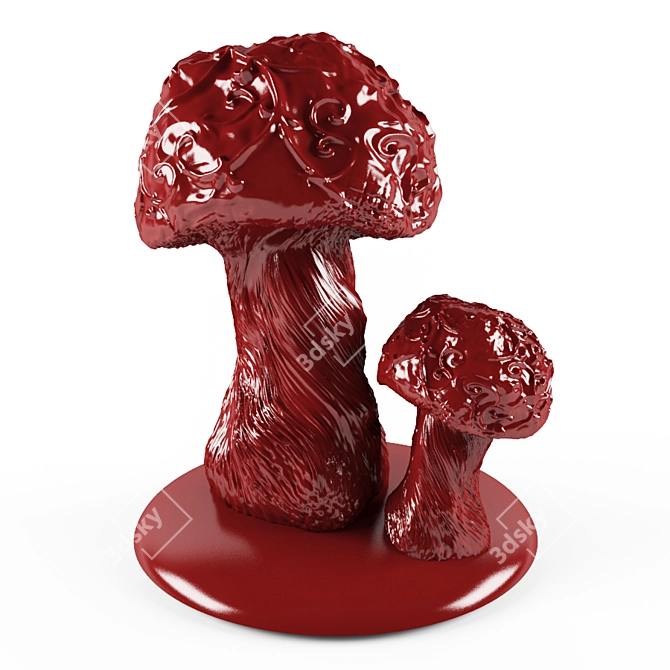 Organic Mushroom Medley 3D model image 1