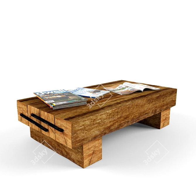 Sleek Modern Coffee Table 3D model image 2