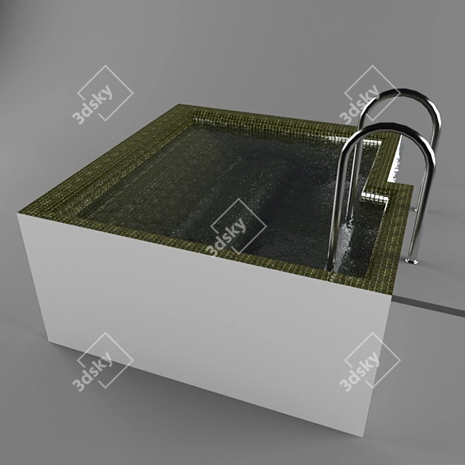 Luxury Hydrotherapy Spa Bath 3D model image 1