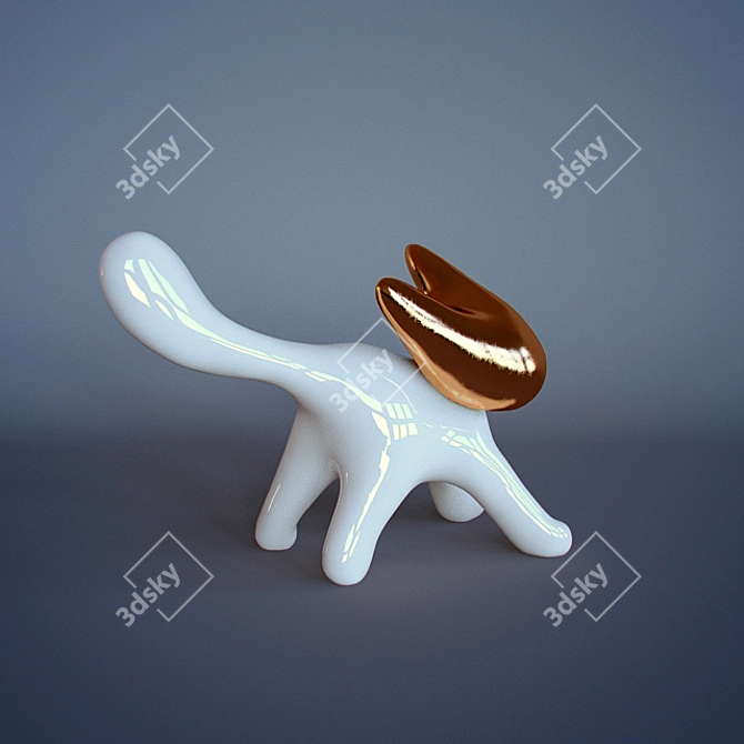 Lunar Feline 3D model image 1