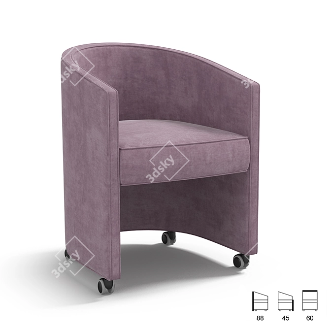 Streamline Office Chair 3D model image 1