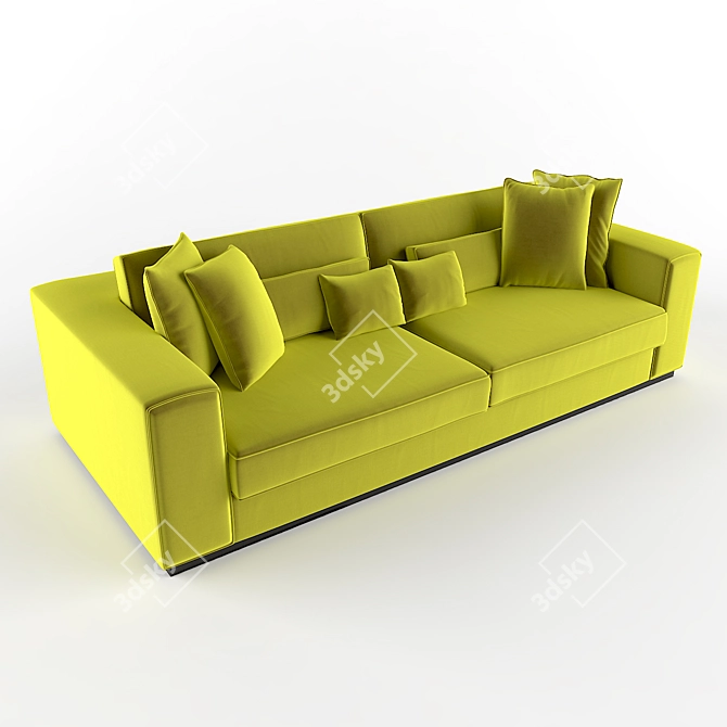 Sleek Contemporary Sofa 3D model image 1