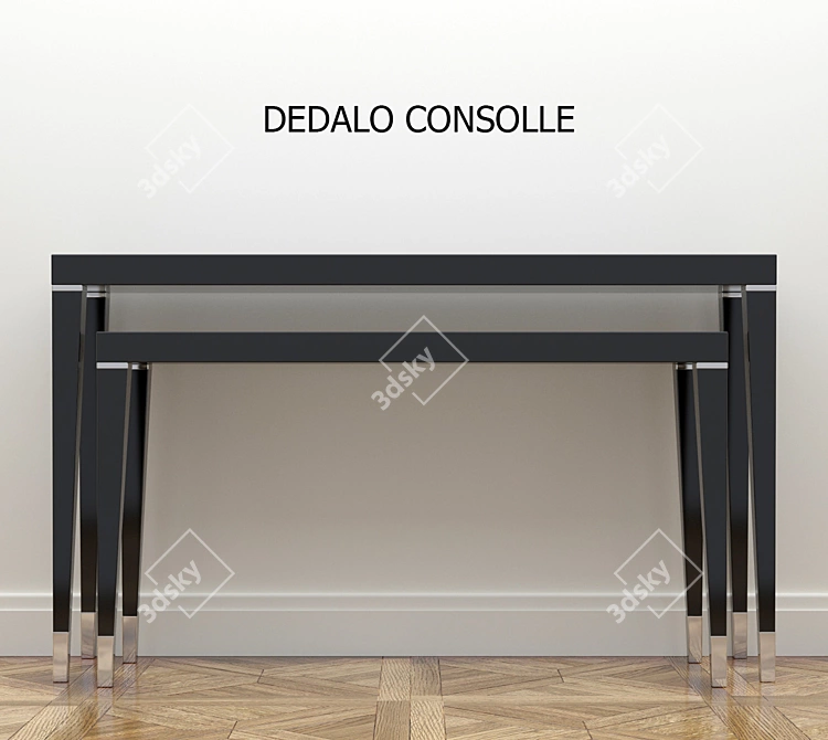 Sleek Lacquered Console by FENDI CASA 3D model image 1