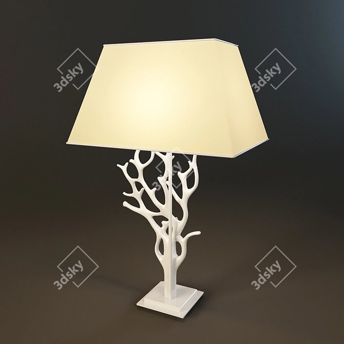 Elegant Desk Lamp: 750x465x320mm 3D model image 1