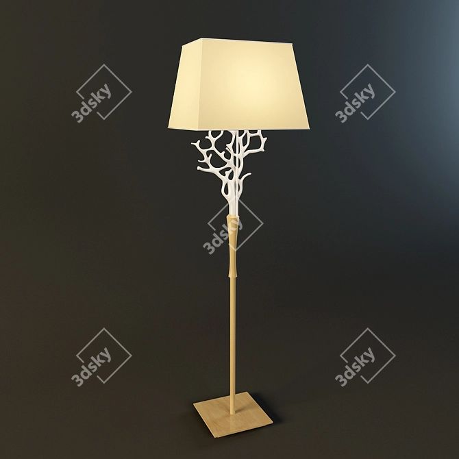 Elegant Floor Lamp 3D model image 1