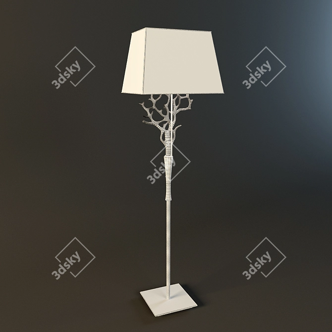 Elegant Floor Lamp 3D model image 2