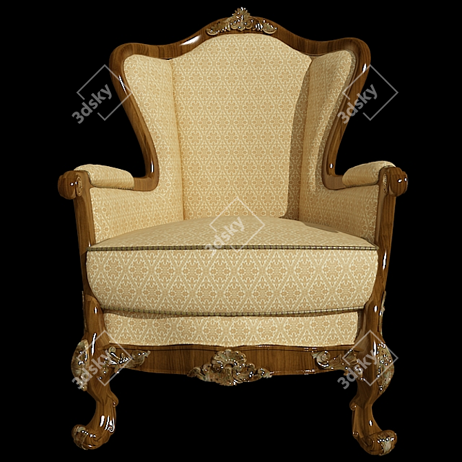 Cozy Relaxation Chair 3D model image 2