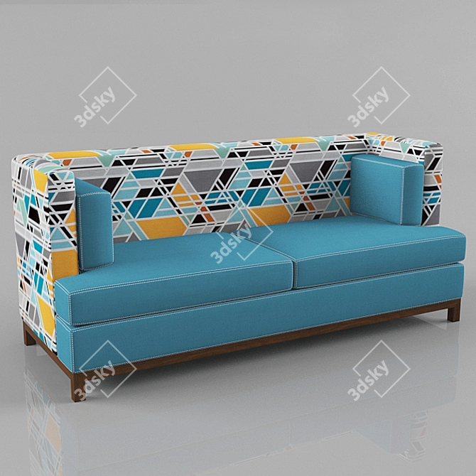 Compact Wall Sofa 3D model image 1