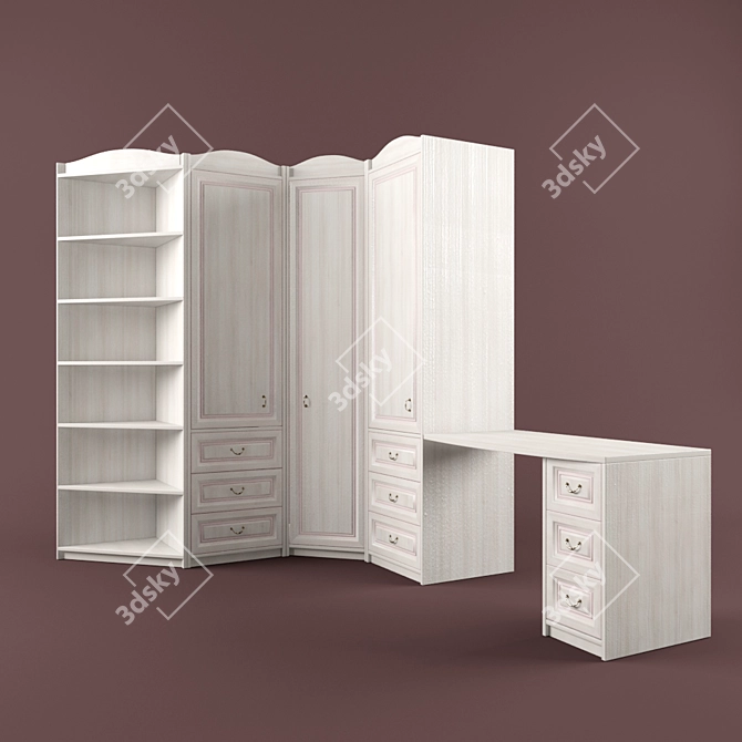 Suite Kids Wardrobe: Perfect Storage Solution 3D model image 1