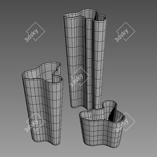 Alvar Alto Modern Vase 3D model image 2