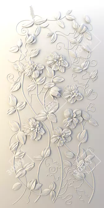 Eternal Blooms: Elegant Floral Decorations 3D model image 2