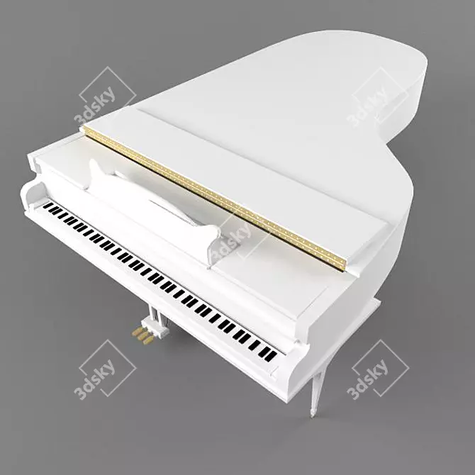 Elegant Grand Piano 3D model image 1