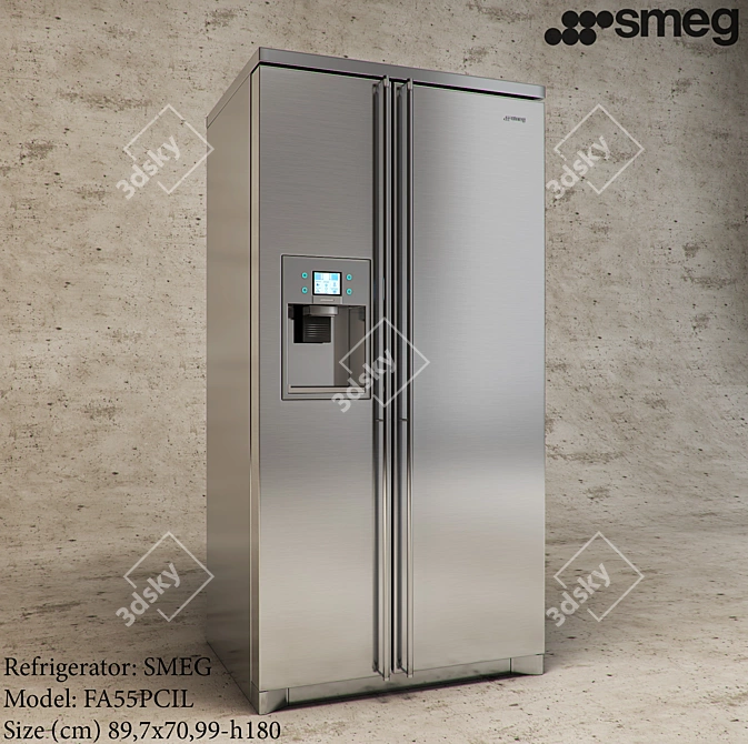 Sleek and Spacious: SMEG FA55PCIL 3D model image 1