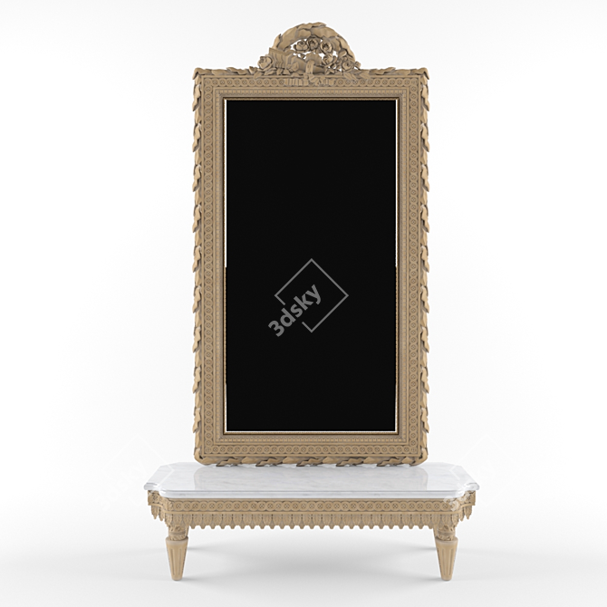 Alexandra Collection Mirror 3D model image 1